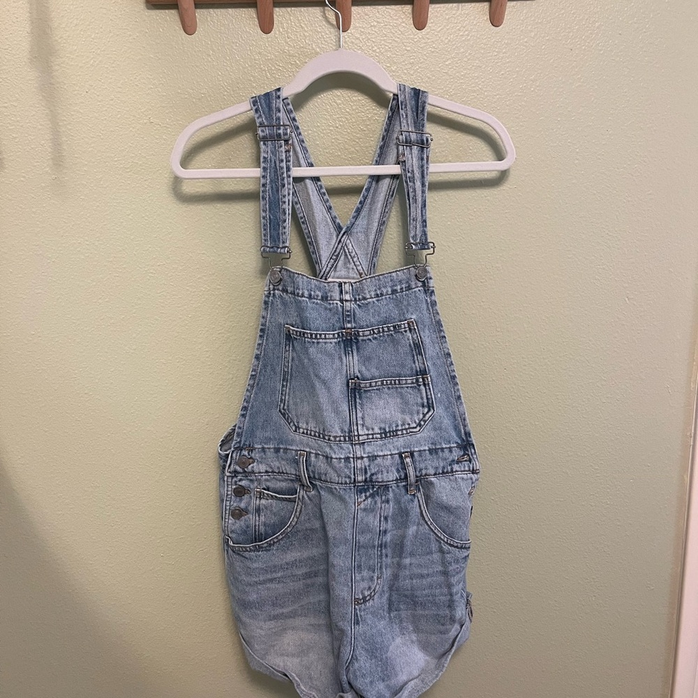 Free People Denim Overalls
